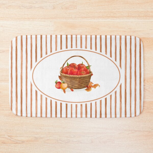 Item preview, Apple harvest basket autumn stripe designed and sold by Zestypickles.
