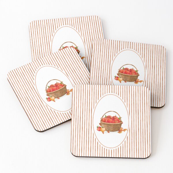 Item preview, Apple harvest basket autumn stripe designed and sold by Zestypickles.