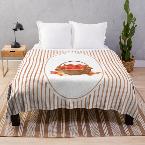 Item preview, Apple harvest basket autumn stripe designed and sold by Zestypickles.