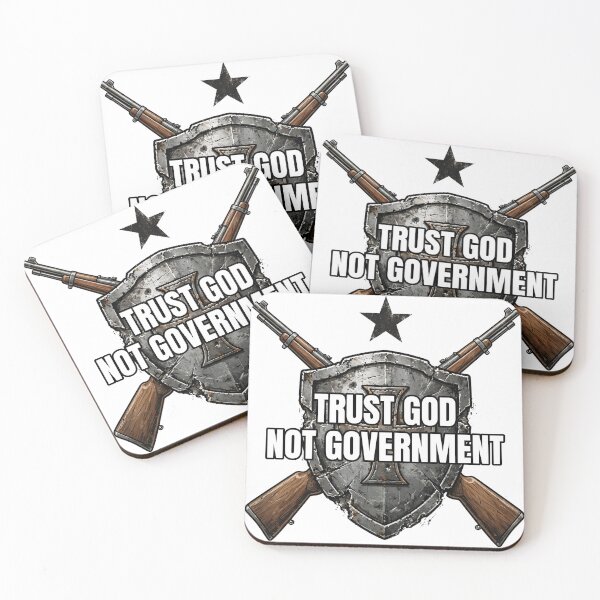 Item preview, Trust God Not Government Battle Shield Rifles Star Color Shirt designed and sold by Bluntees .