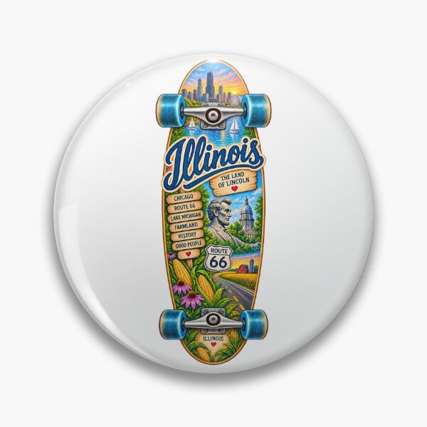 Item preview, Illinois Gen X Skateboard designed and sold by Whimspired By Paxx.