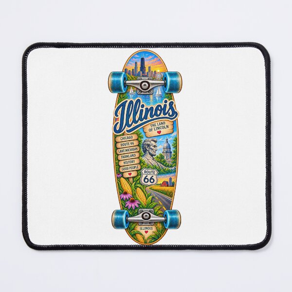 Item preview, Illinois Gen X Skateboard designed and sold by Whimspired By Paxx.
