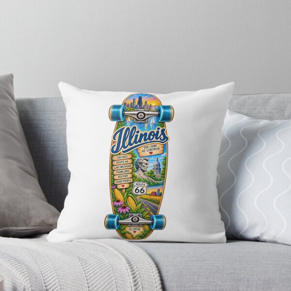 Item preview, Illinois Gen X Skateboard designed and sold by Whimspired By Paxx.
