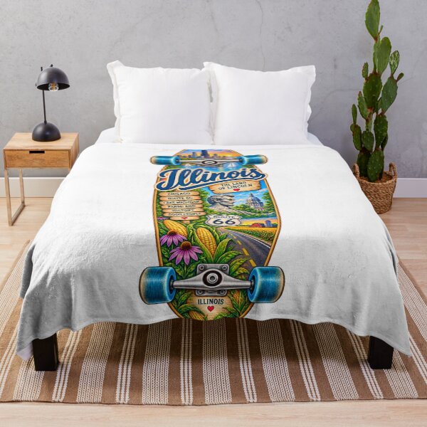 Item preview, Illinois Gen X Skateboard designed and sold by Whimspired By Paxx.