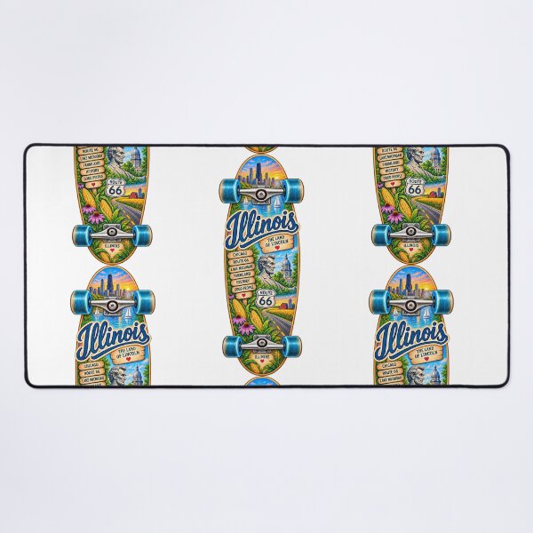 Item preview, Illinois Gen X Skateboard designed and sold by Whimspired By Paxx.