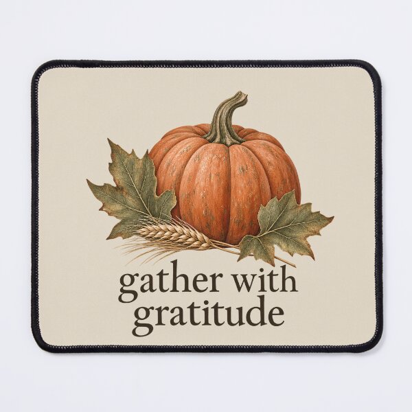 Item preview, Gather With Gratitude Autumn Pumpkin Design designed and sold by Mostafa Studio.