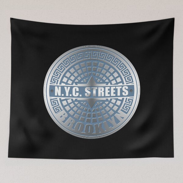 Item preview, Manhole Covers Brooklyn Blue designed and sold by JeffreyReuter.