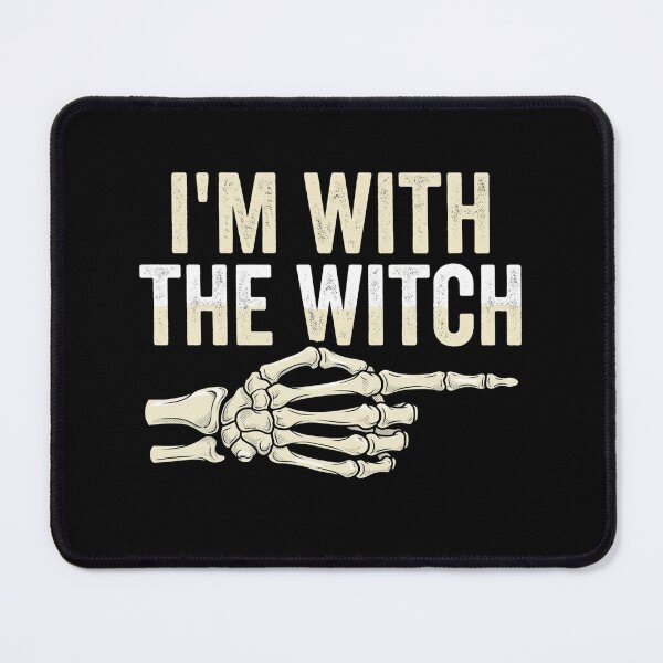 Item preview, I'm With The Witch Couples Halloween Costume Skeleton Hand Matching Shirt designed and sold by TeNovaStudio.