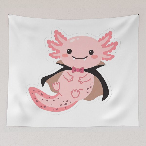 Item preview, Cute Vampire Axolotl - Kawaii Halloween Dracula designed and sold by Designorado.