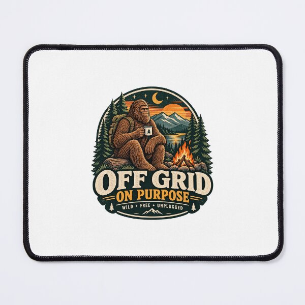 Item preview, Off Grid On Purpose Bigfoot Camping Vintage Design designed and sold by JojoStudio84.