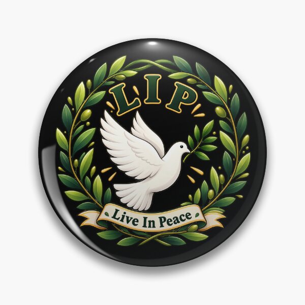 Item preview, LIP – Live In Peace Dove & Olive Branch Design designed and sold by IMuDesigner.