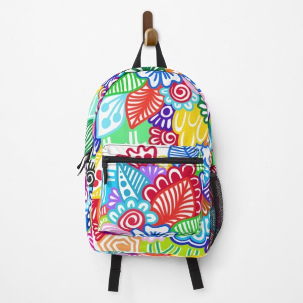 Item preview, Vibrant Floral Doodle Bouquet and Intricate Zentangle Pattern Art designed and sold by FioreDiCiliegio.