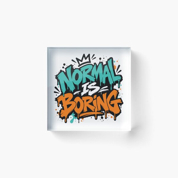 Item preview, Normal Is Boring – Graffiti Typography designed and sold by DesignGraphica.