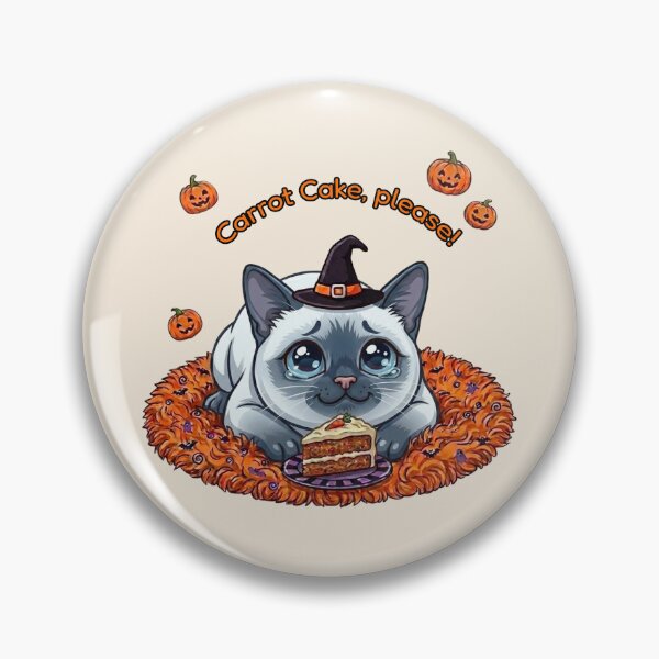 Item preview, White Persian Cat Carrot Cake Halloween Witch designed and sold by The-NOKU-Co.
