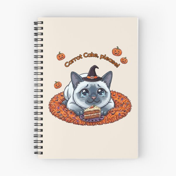 Item preview, White Persian Cat Carrot Cake Halloween Witch designed and sold by The-NOKU-Co.