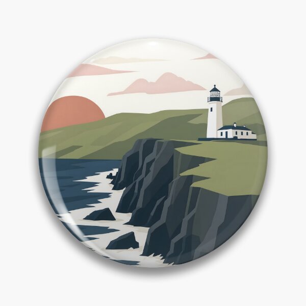 Item preview, Donegal Ireland Minimalist Travel Poster Coastal Cliffs designed and sold by JIGUWORLD.