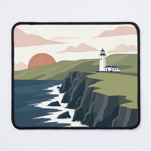 Item preview, Donegal Ireland Minimalist Travel Poster Coastal Cliffs designed and sold by JIGUWORLD.