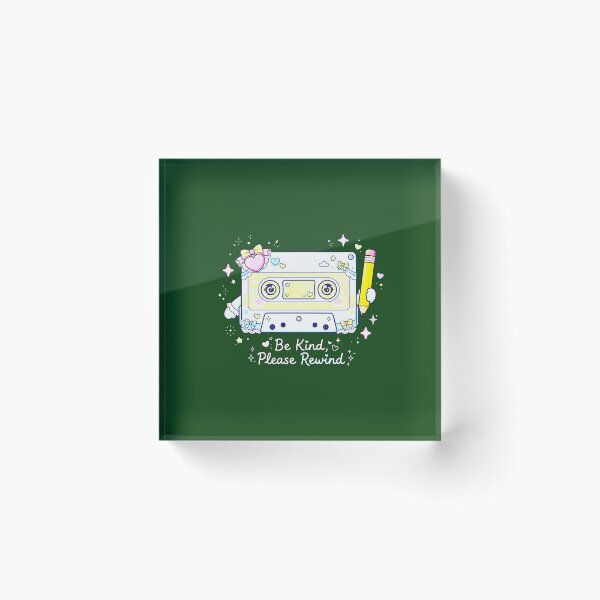 Artikelvorschau, Sei nett, bitte zurückspulen – Kawaii-Pastellkassette mit rosa Herzschleife und Bleistift – Niedlicher Retro-Coquette-Mixtape-Sticker – Y2K 6000x6000 Transparentes PNG entworfen und verkauft von HoMya.
