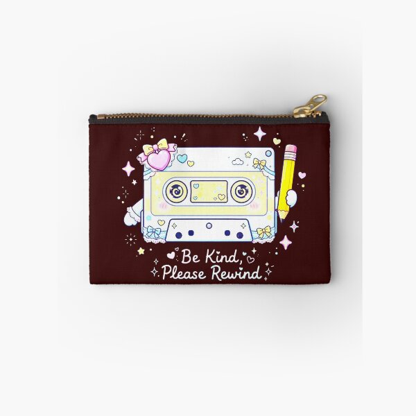 Item preview, Be Kind Please Rewind - Kawaii Pastel Cassette Tape with Pink Heart Bow and Pencil - Cute Retro Coquette Mixtape Sticker - Y2K 6000x6000 Transparent PNG designed and sold by HoMya.