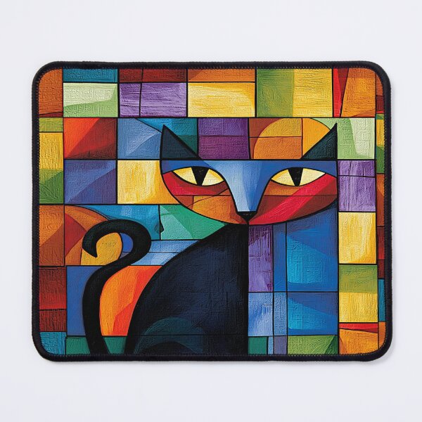 Item preview, A 445 Colorful Cubist Cat designed and sold by Infopreneur1231.