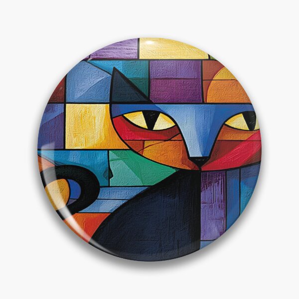 Item preview, A 445 Colorful Cubist Cat designed and sold by Infopreneur1231.