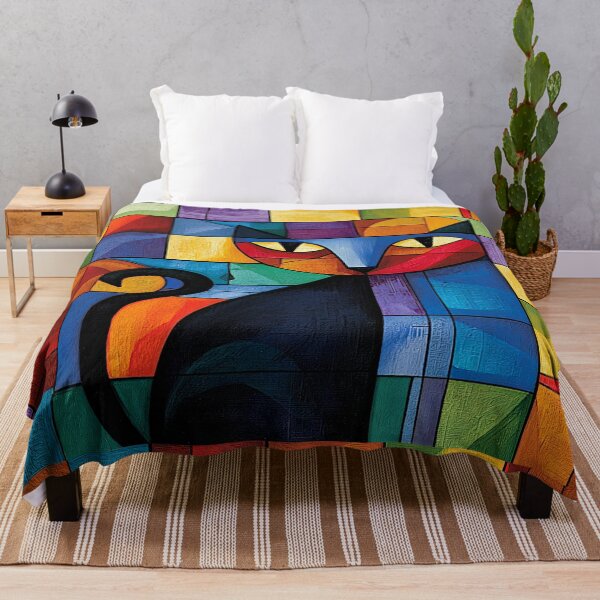 Item preview, A 445 Colorful Cubist Cat designed and sold by Infopreneur1231.