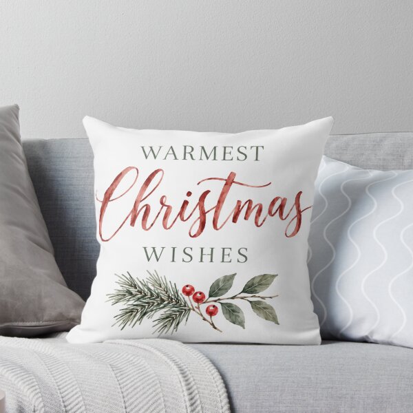 Item preview, Warmest Christmas Wishes Watercolor Greenery designed and sold by Everwood Art Studio.