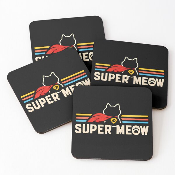Item preview, Super Meow Superhero Cat Retro Cape Funny Cat Gift designed and sold by Retro Whiskers.