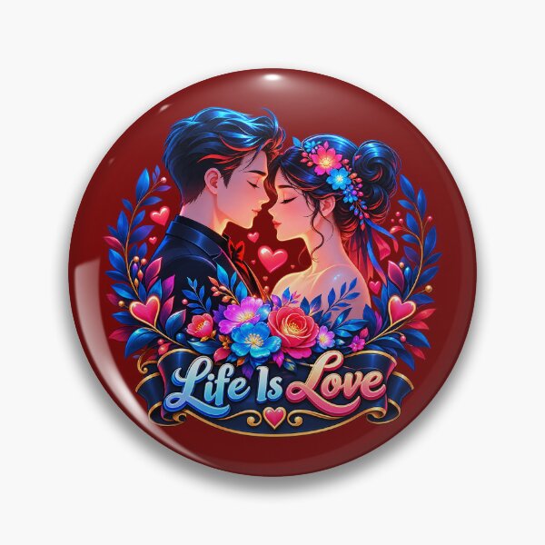 Item preview, Life Is Love – Romantic Couple Floral Love Design designed and sold by IMuDesigner.