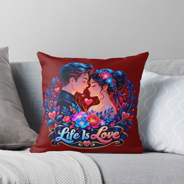 Item preview, Life Is Love – Romantic Couple Floral Love Design designed and sold by IMuDesigner.