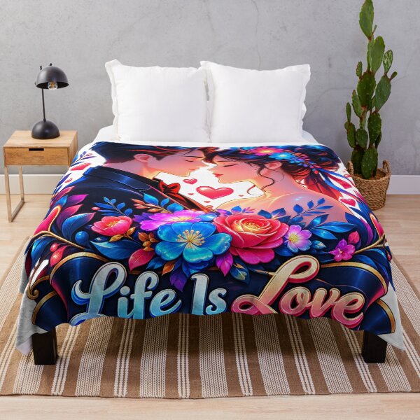 Item preview, Life Is Love – Romantic Couple Floral Love Design designed and sold by IMuDesigner.
