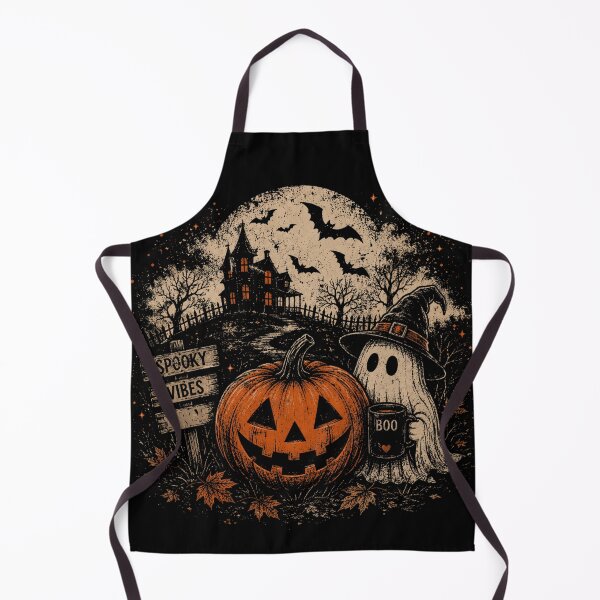 Item preview, Spooky Vibes Cute Ghost Halloween Spooky Season Shirt designed and sold by MalwasBasket.