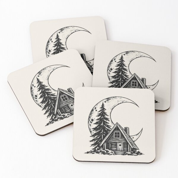Item preview, Minimalist Geometric Cabin Frame With Pine Tree designed and sold by scicilysimonee.