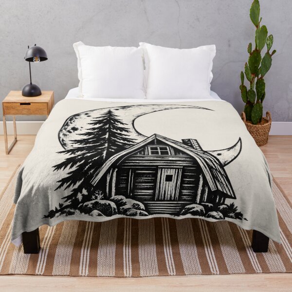 Item preview, Minimalist Geometric Cabin Frame With Pine Tree designed and sold by scicilysimonee.