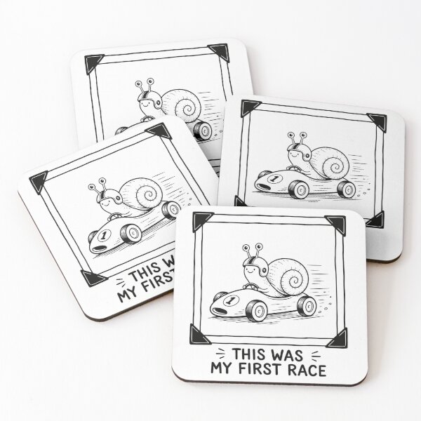 Item preview, This Was My First Race – Funny Snail Race Car designed and sold by XapicX Slow Club.