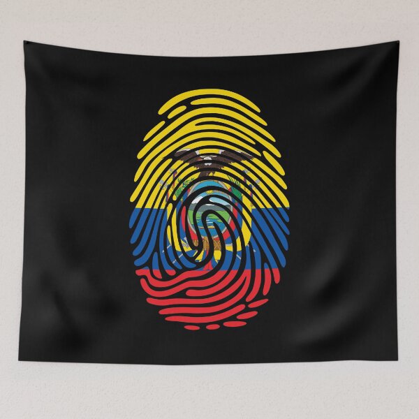 Item preview, Ecuador Flag Fingerprint Identity | Ecuadorian DNA Heritage Graphic designed and sold by NTGUILTY.