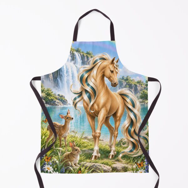 Item preview, Golden Horse in Enchanted Valley designed and sold by Haleema Rauf.