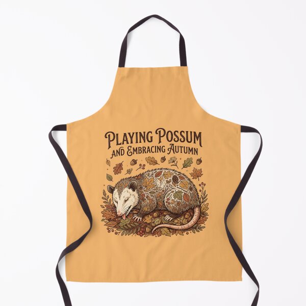 Item preview, Playing possum and embracing autumn - Autumn cute opossum  designed and sold by ParadoxParadox.