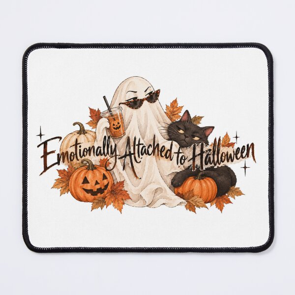 Item preview, Emotionally Attached to Halloween - Ghost & Cat designed and sold by aztrends.