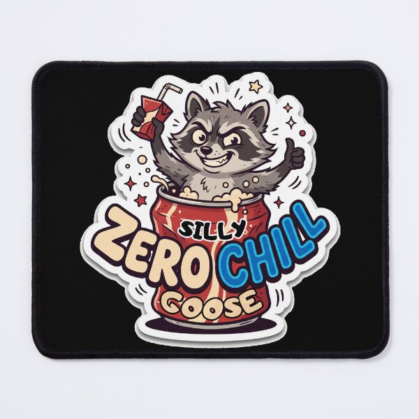 Item preview, Silly Chaotic Raccoon Drinking Soda Zero Chill Funny Sticker designed and sold by Yourt-shirtyou.