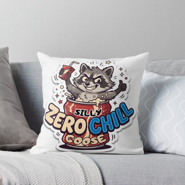 Item preview, Silly Chaotic Raccoon Drinking Soda Zero Chill Funny Sticker designed and sold by Yourt-shirtyou.