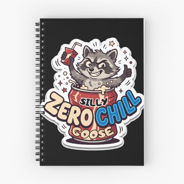 Item preview, Silly Chaotic Raccoon Drinking Soda Zero Chill Funny Sticker designed and sold by Yourt-shirtyou.