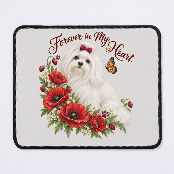 Item preview, Maltese Dog Forever in My Heart Memorial Gift designed and sold by Cute & Sassy Custom Gifting Boutiques.