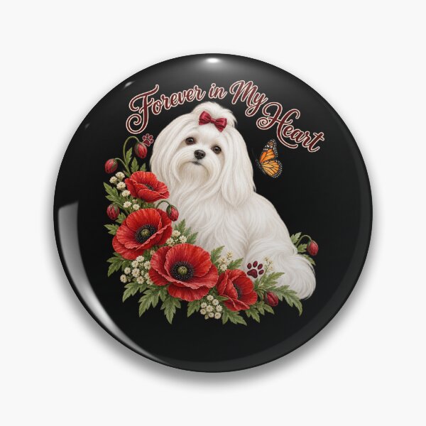Item preview, Maltese Dog Forever in My Heart Memorial Gift designed and sold by Cute & Sassy Custom Gifting Boutiques.