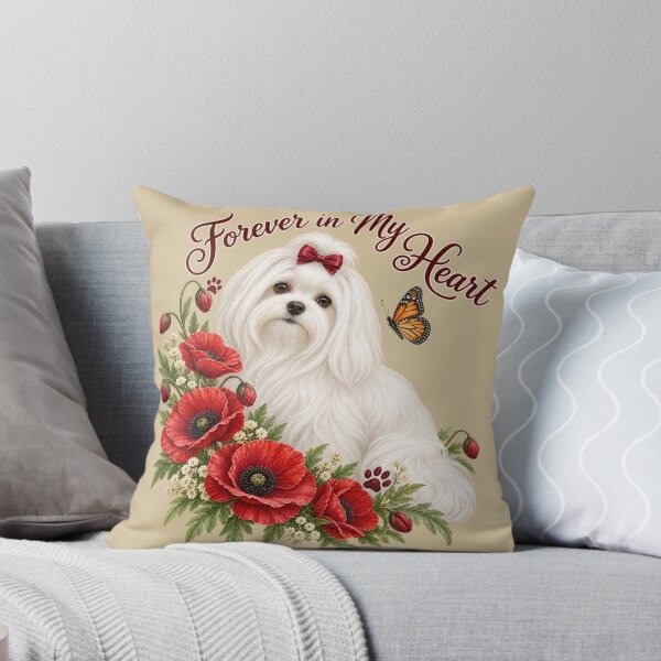 Item preview, Maltese Dog Forever in My Heart Memorial Gift designed and sold by Cute & Sassy Custom Gifting Boutiques.