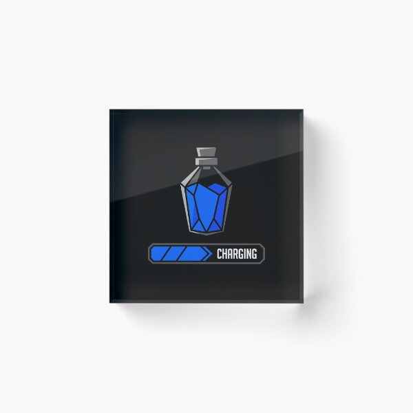 Item preview, Mana Potion Charging Blue Pixel Art Gaming Graphic designed and sold by KiwiRider.