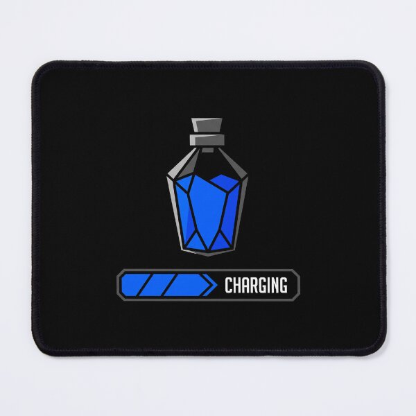 Item preview, Mana Potion Charging Blue Pixel Art Gaming Graphic designed and sold by KiwiRider.