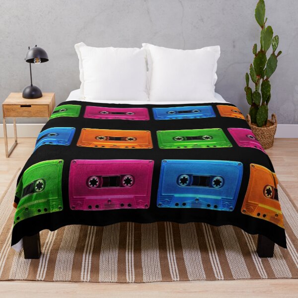 Item preview, Retro Neon Cassette Tape Pop Art Grid  designed and sold by LazyDayzCo.
