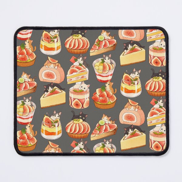 Item preview, Cute Cats and Fig Desserts – Kawaii Anime Dessert Cat Sticker Art designed and sold by StickerJas.