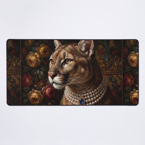 Item preview, Regal Mountain Lion Portrait Sapphire Pendant designed and sold by Real Beast Art.
